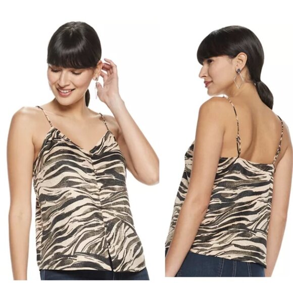 Nine West Tops - 💰3/$25 NINE WEST Zebra Cami Tank Top Spaghetti Straps Choose size S-2XL NWT